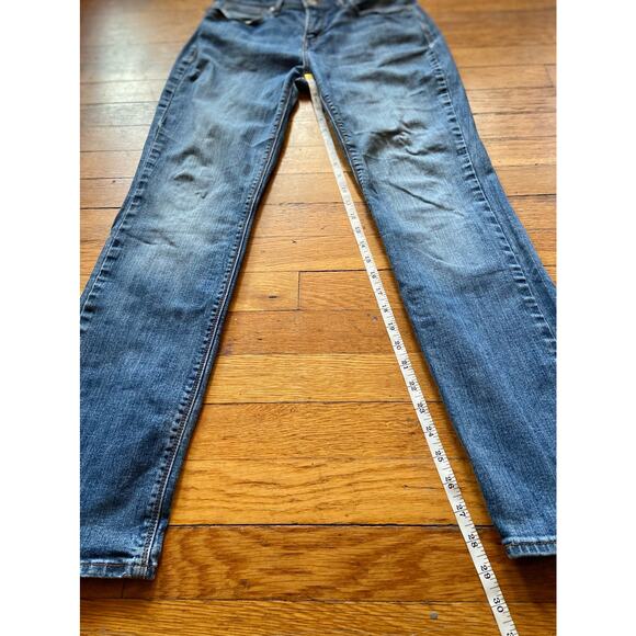 LEVI'S 'Perfect Waist 525 Straight Leg' Distressed Jeans sz W29 x L30 - Picture 11 of 13